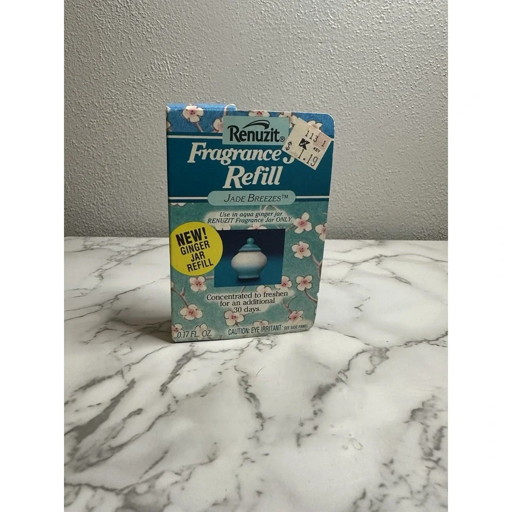 Renuzit Fragrance Jar‎ Only Refill. Jade Breezes. 1992. New In Box. 0.17oz